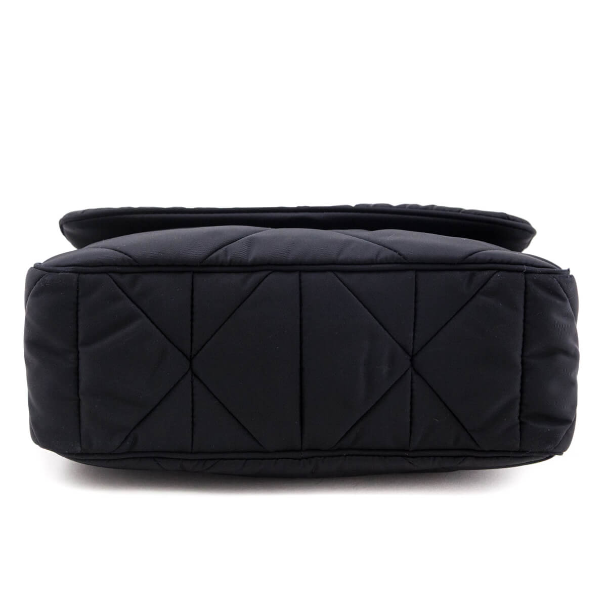 Prada Black Re-Nylon Quilted Padded Flap Shoulder Bag - Love that Bag etc - Preowned Authentic Designer Handbags & Preloved Fashions