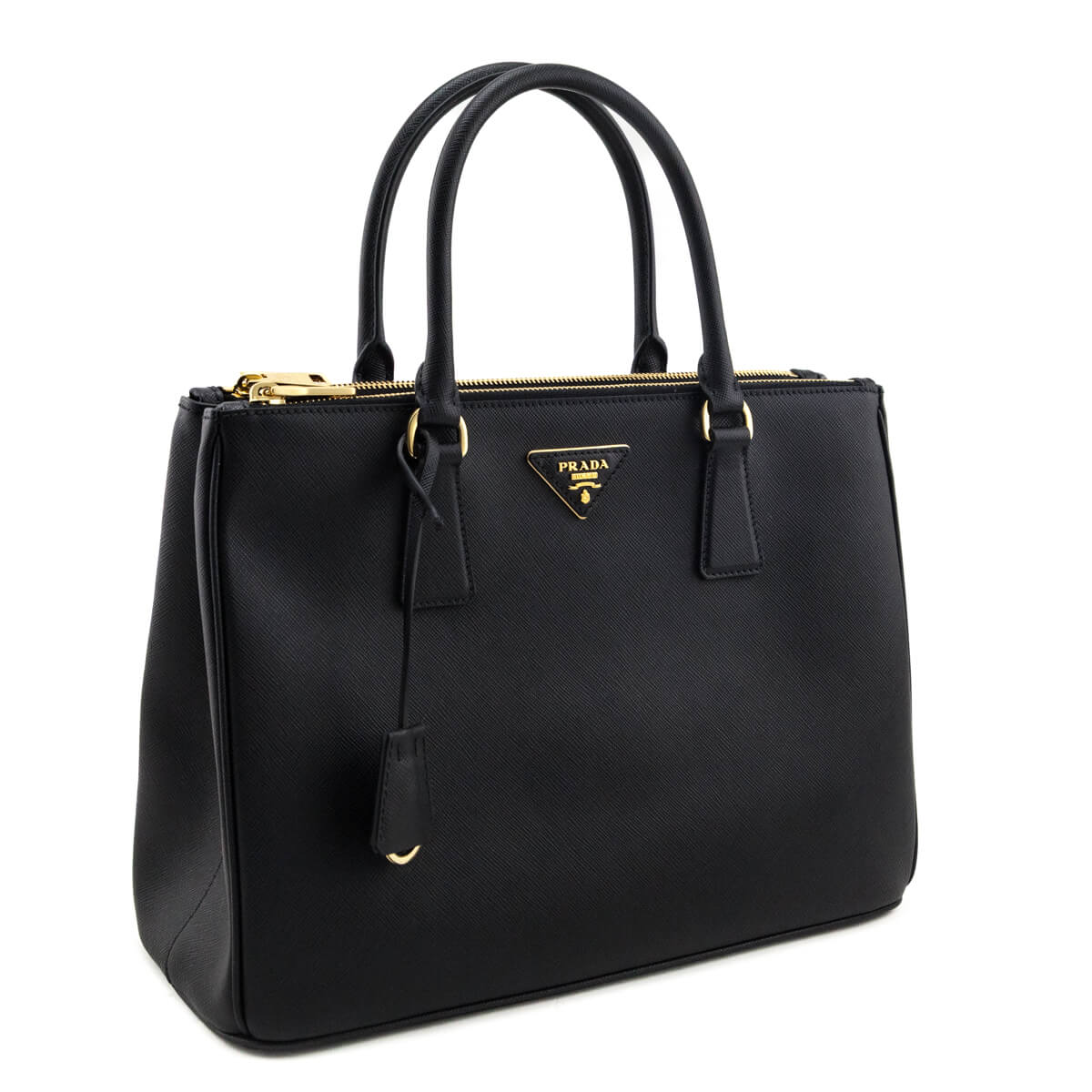 VIP.PRADA Medium leather shopping bag 関税送料込 Prada Medium Leather Tote Bag With Zipper Closure - Loschi