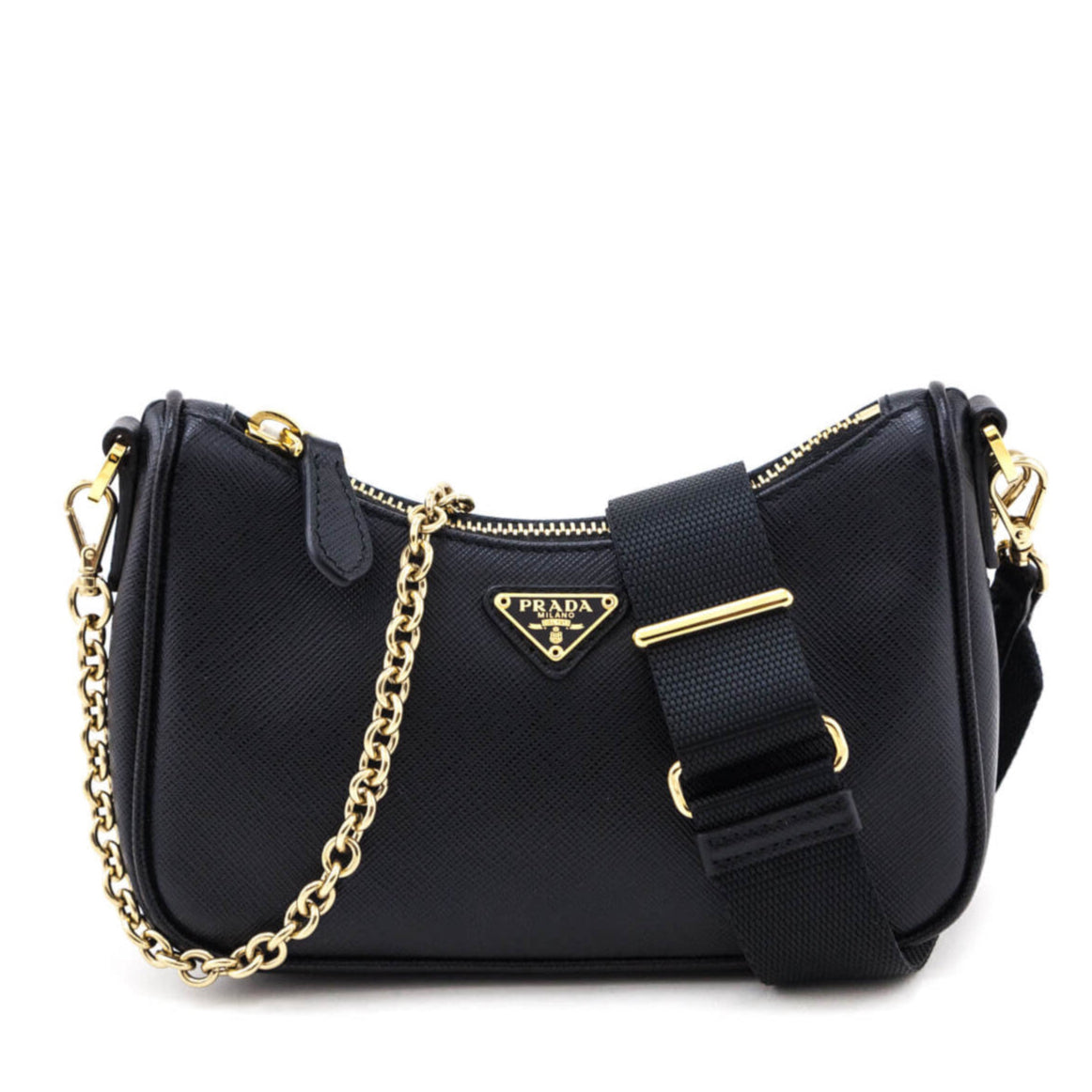 Prada Black Saffiano Lux Mini Shoulder Bag - Love that Bag etc - Preowned Authentic Designer Handbags & Preloved Fashions