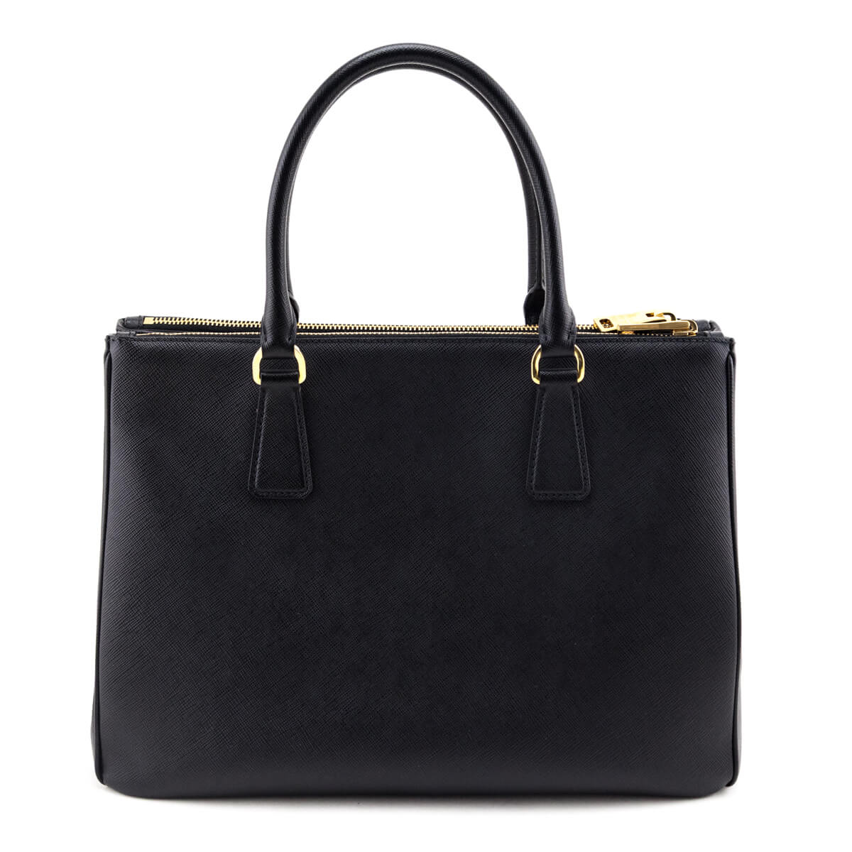 Prada Black Saffiano Medium Galleria Double Zip Tote - Love that Bag etc - Preowned Authentic Designer Handbags & Preloved Fashions
