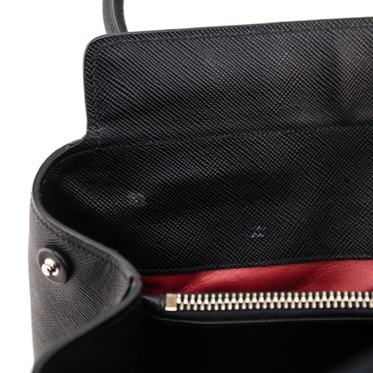 Prada Black Saffiano Turnlock Twin Tote