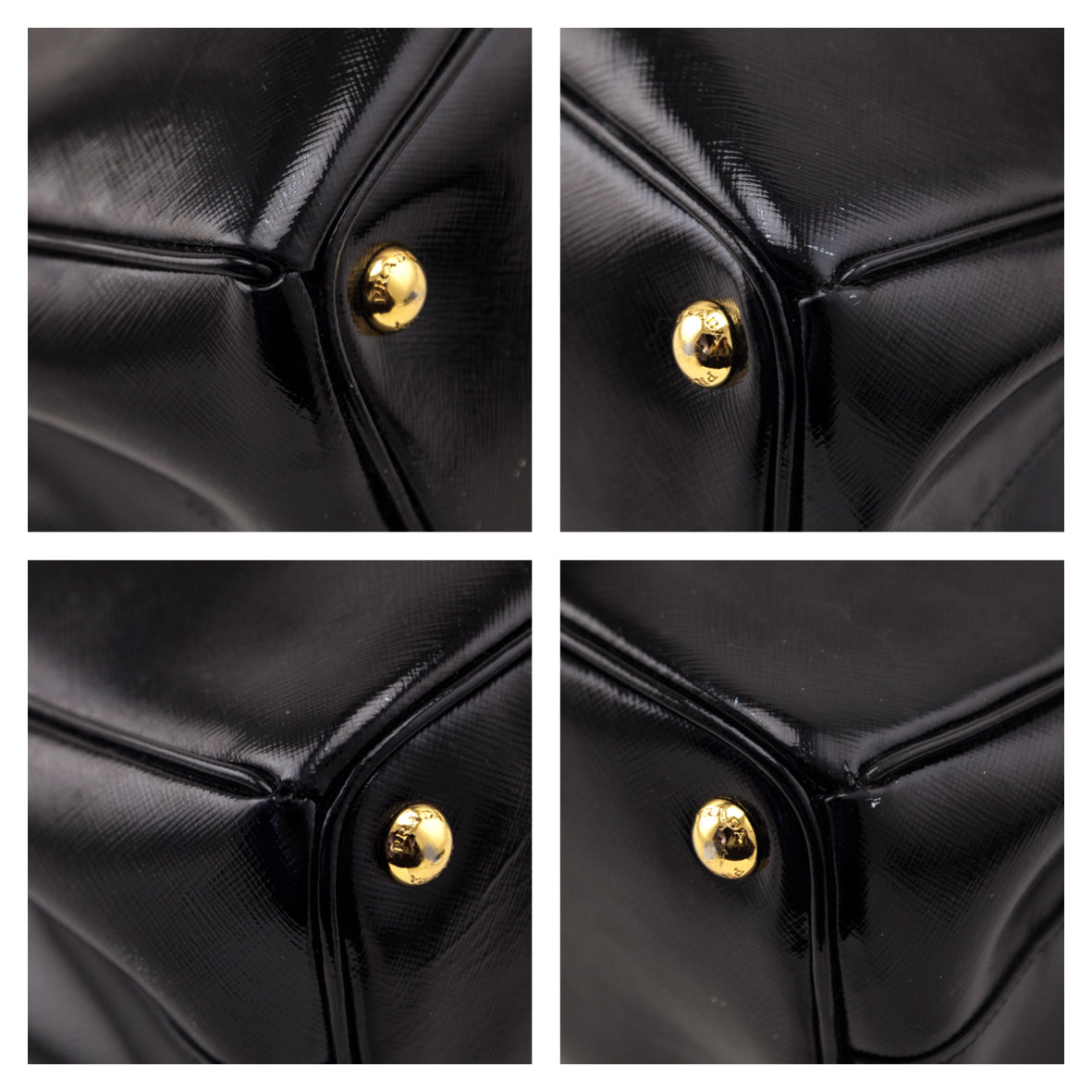 Prada Black Saffiano Vernice Large Galleria Double Zip Tote - Love that Bag etc - Preowned Authentic Designer Handbags & Preloved Fashions