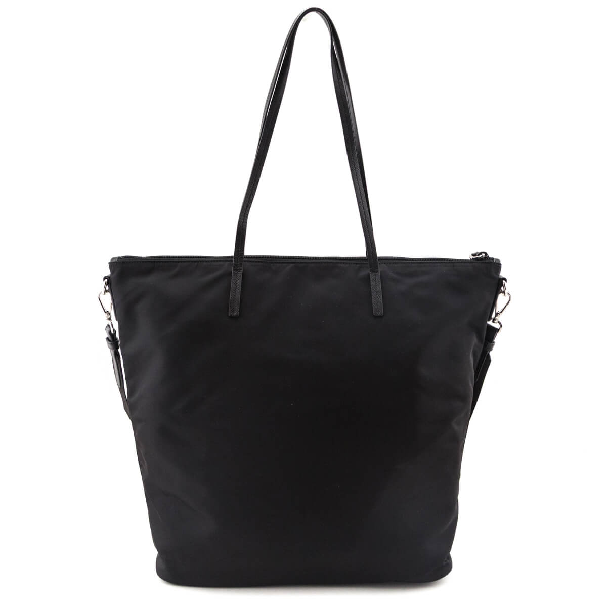 Prada Black Tessuto Convertible Shopping Zip Tote