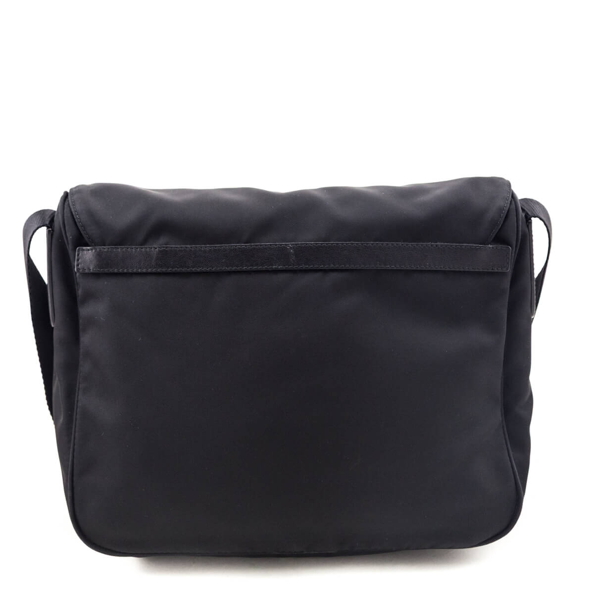 Prada Black Tessuto Nylon Double Buckle Small Messenger Bag - Love that Bag etc - Preowned Authentic Designer Handbags & Preloved Fashions