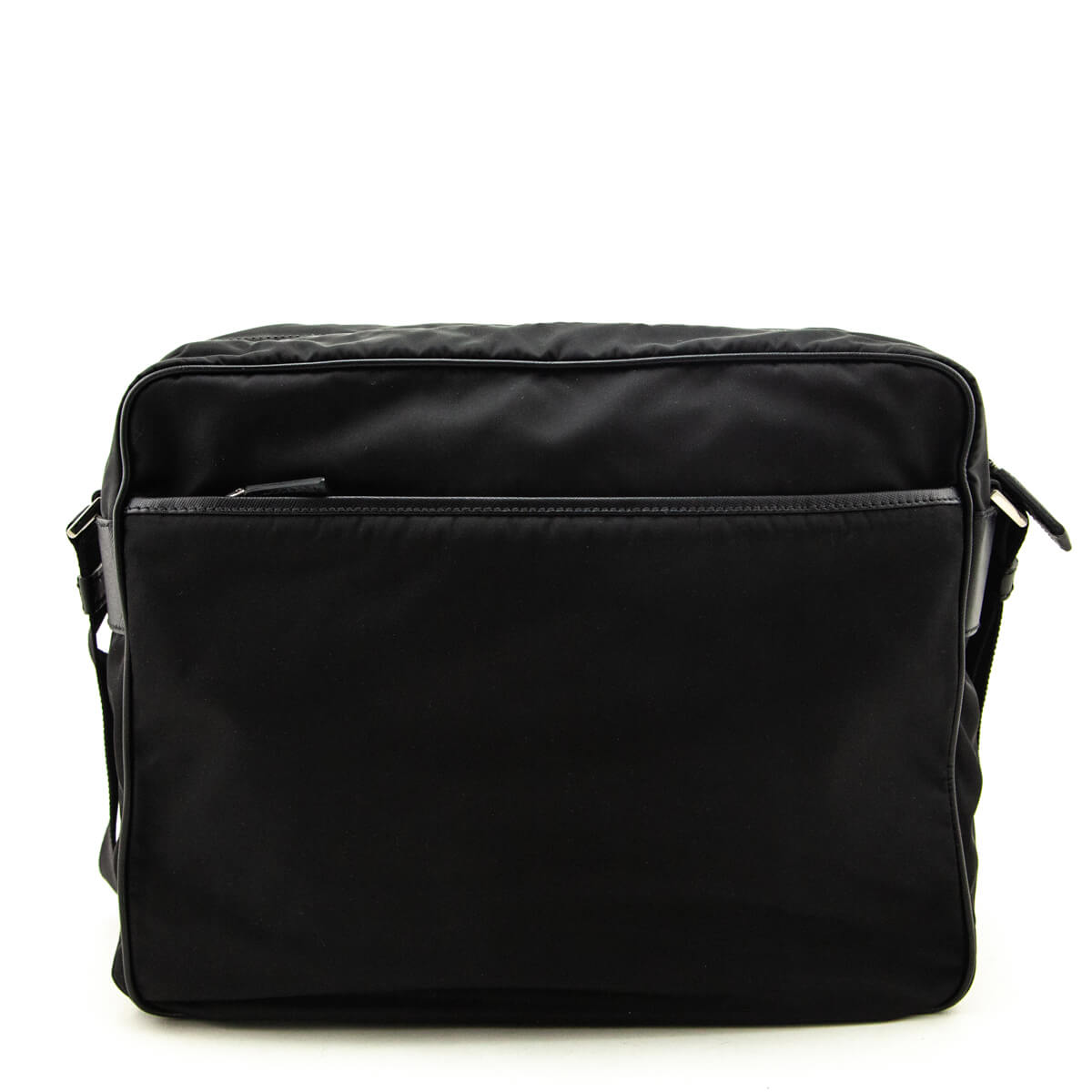 Prada Black Tessuto & Saffiano Messenger Bag - Love that Bag etc - Preowned Authentic Designer Handbags & Preloved Fashions