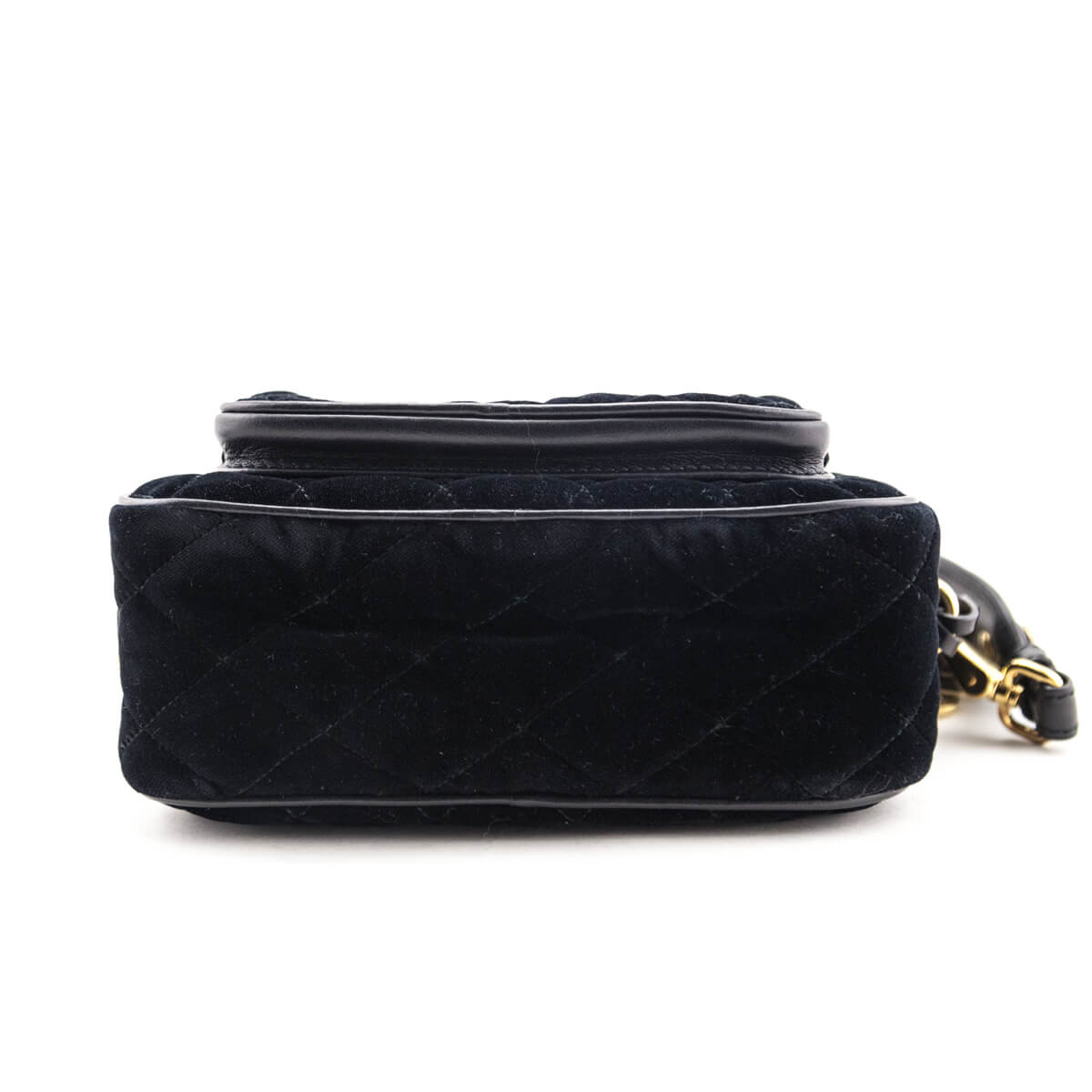 Prada Black Velvet Quilted Crossbody Belt Bag - Love that Bag etc - Preowned Authentic Designer Handbags & Preloved Fashions