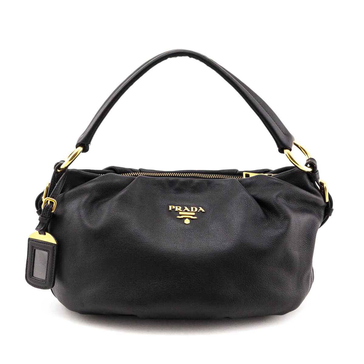 Prada Black Soft Calf Hobo - Love that Bag etc - Preowned Authentic Designer Handbags & Preloved Fashions