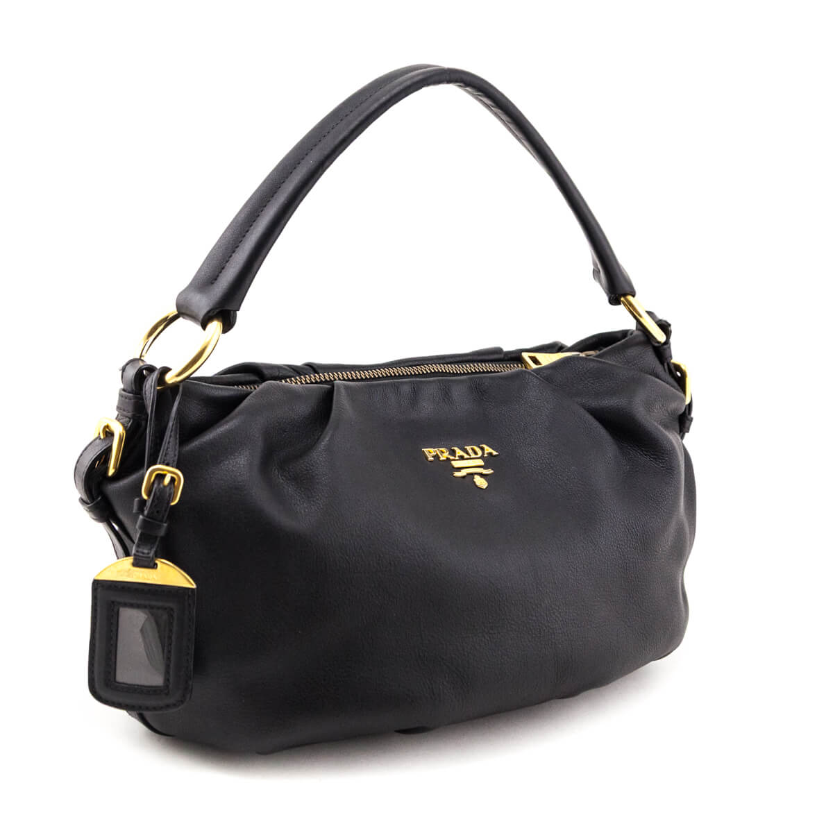 Prada Black Soft Calf Hobo - Love that Bag etc - Preowned Authentic Designer Handbags & Preloved Fashions