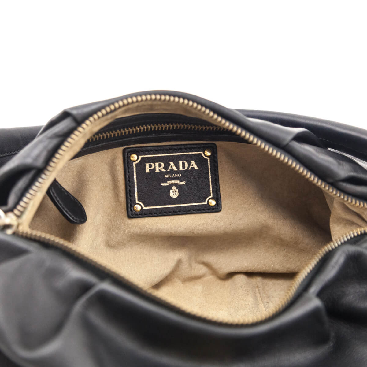 Prada Black Soft Calf Hobo - Love that Bag etc - Preowned Authentic Designer Handbags & Preloved Fashions