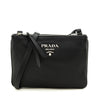 Prada Black Vitello Phenix Double Zip Crossbody Bag - Love that Bag etc - Preowned Authentic Designer Handbags & Preloved Fashions