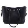 Prada Black Vitello Phenix Side Zip Shopping Tote - Love that Bag etc - Preowned Authentic Designer Handbags & Preloved Fashions