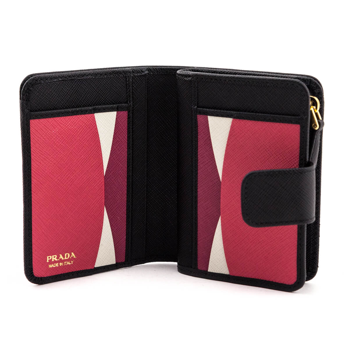 Designer Wallets Prada Flap Wallet Designer Wallets Prada Black
