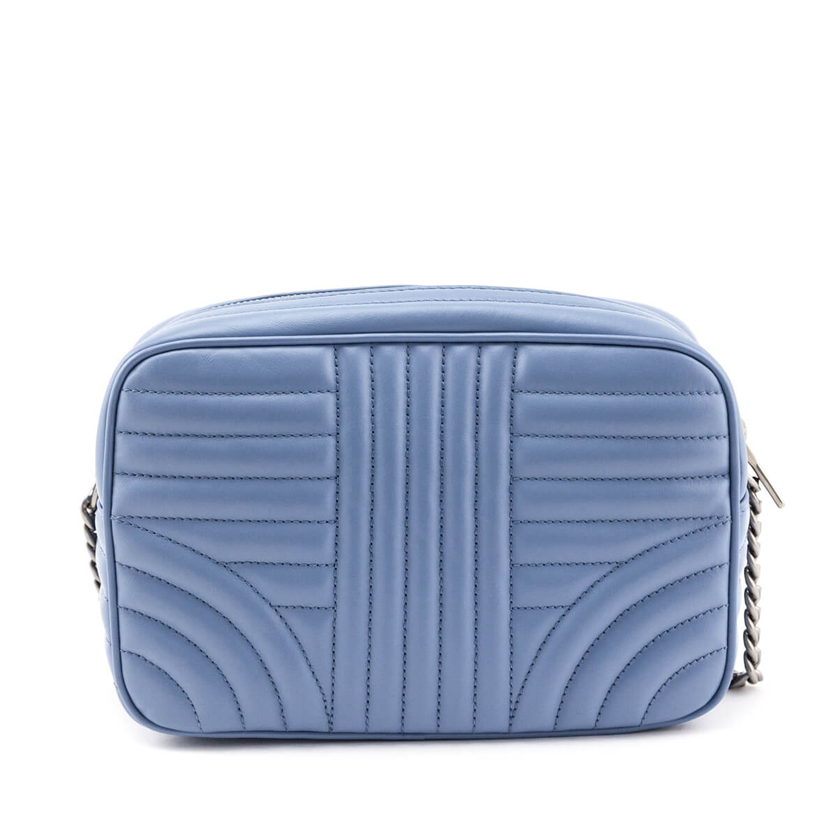 Prada Blue Astrale Soft Calfskin Diagramme Camera Bag