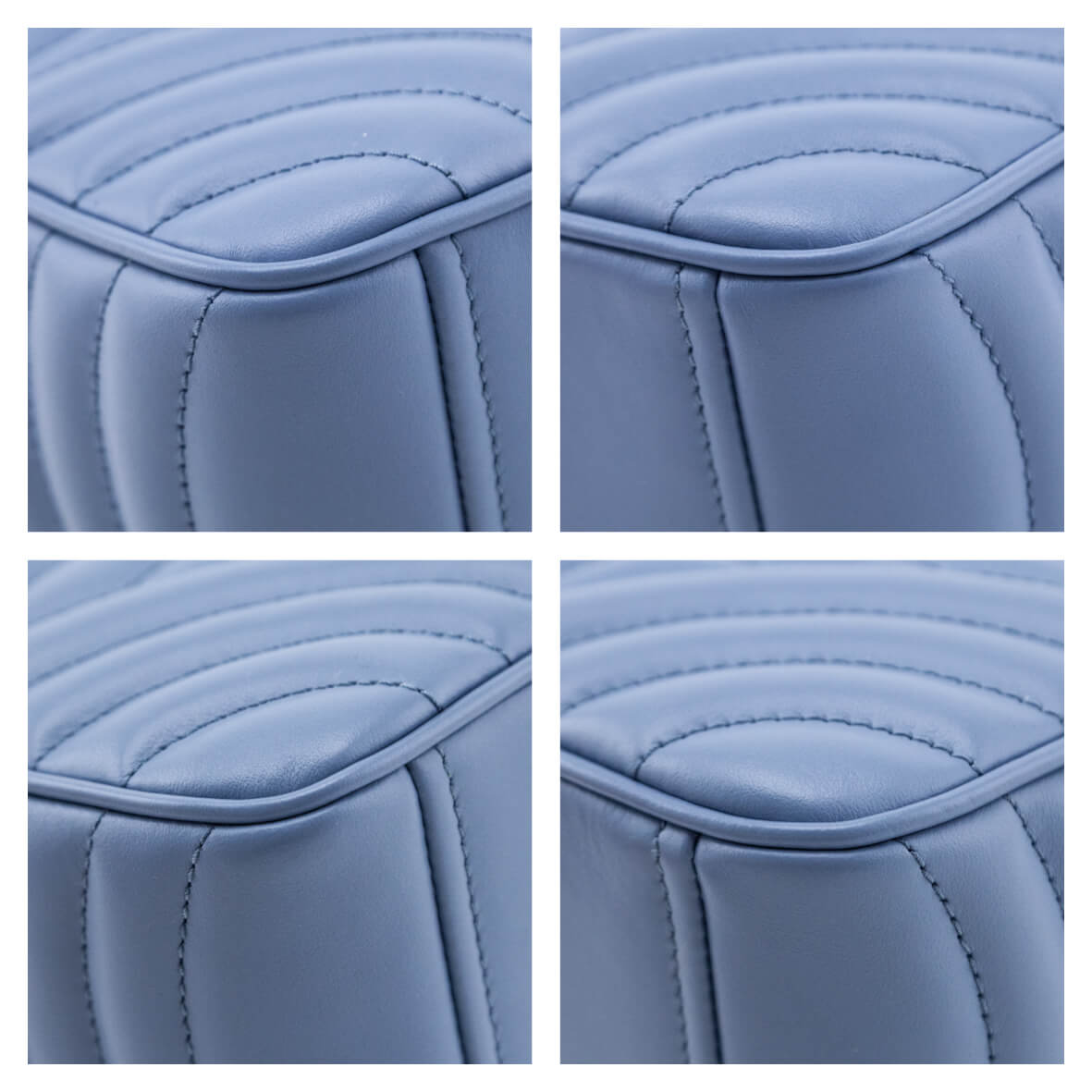 Prada Blue Astrale Soft Calfskin Diagramme Camera Bag