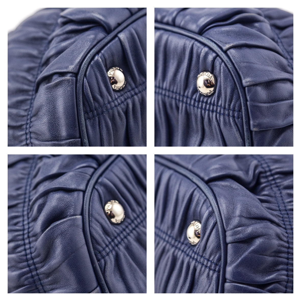 Prada Bluette Nappa Gaufre Large Convertible Tote - Love that Bag etc - Preowned Authentic Designer Handbags & Preloved Fashions
