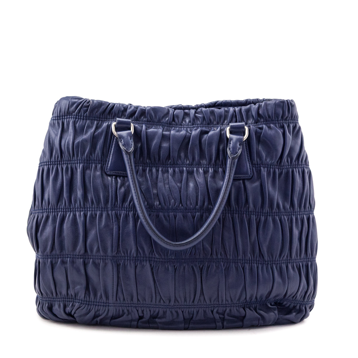 Prada Bluette Nappa Gaufre Large Convertible Tote - Love that Bag etc - Preowned Authentic Designer Handbags & Preloved Fashions
