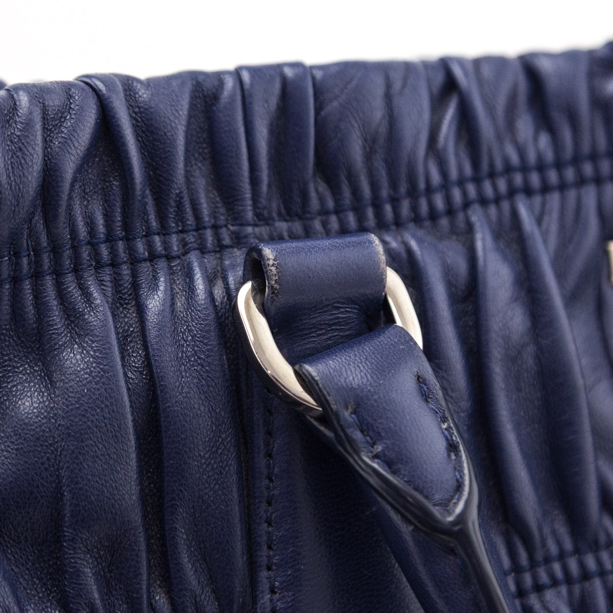Prada Bluette Nappa Gaufre Large Convertible Tote - Love that Bag etc - Preowned Authentic Designer Handbags & Preloved Fashions