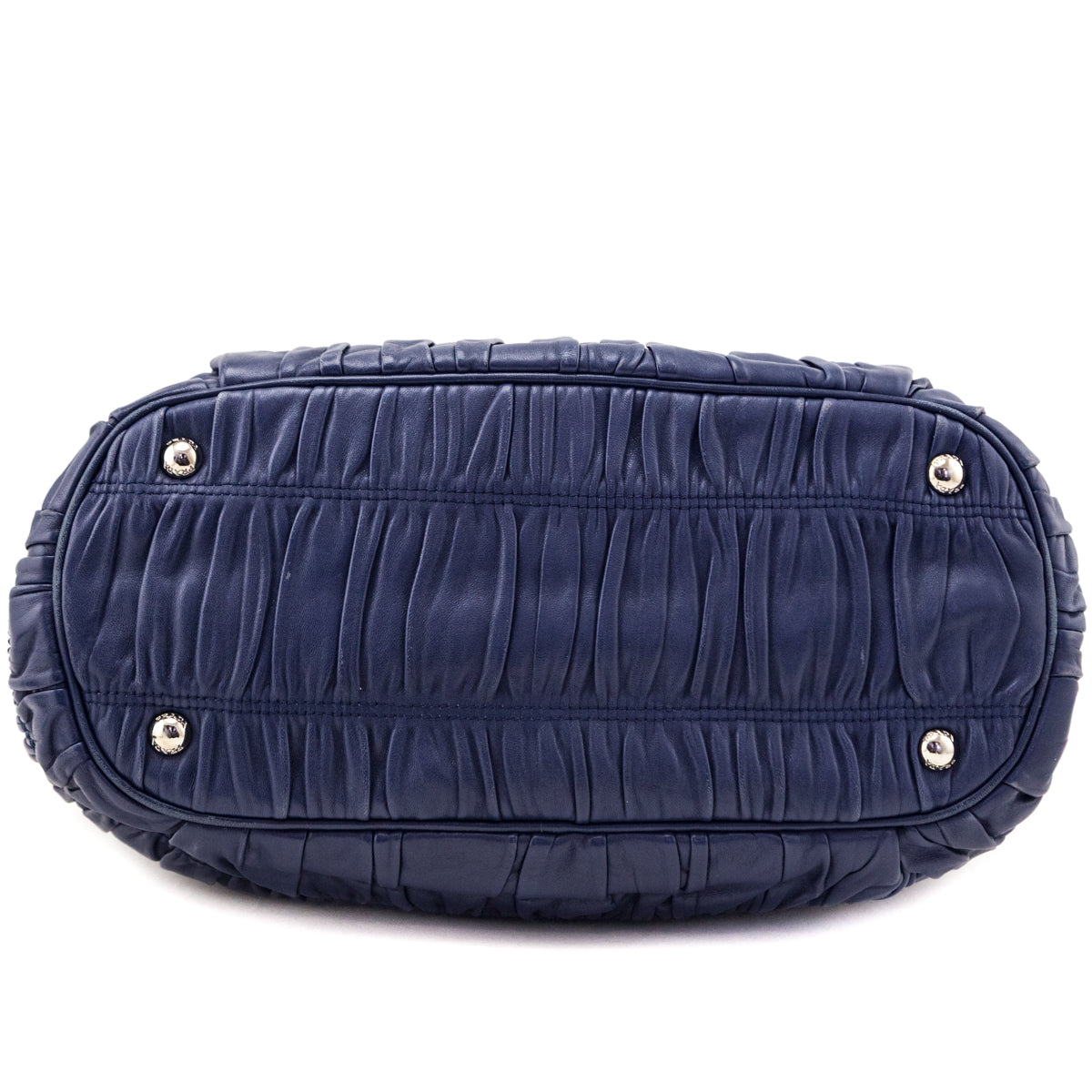 Prada Bluette Nappa Gaufre Large Convertible Tote - Love that Bag etc - Preowned Authentic Designer Handbags & Preloved Fashions