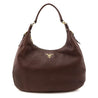 Prada Brown Vitello Daino Hobo - Love that Bag etc - Preowned Authentic Designer Handbags & Preloved Fashions
