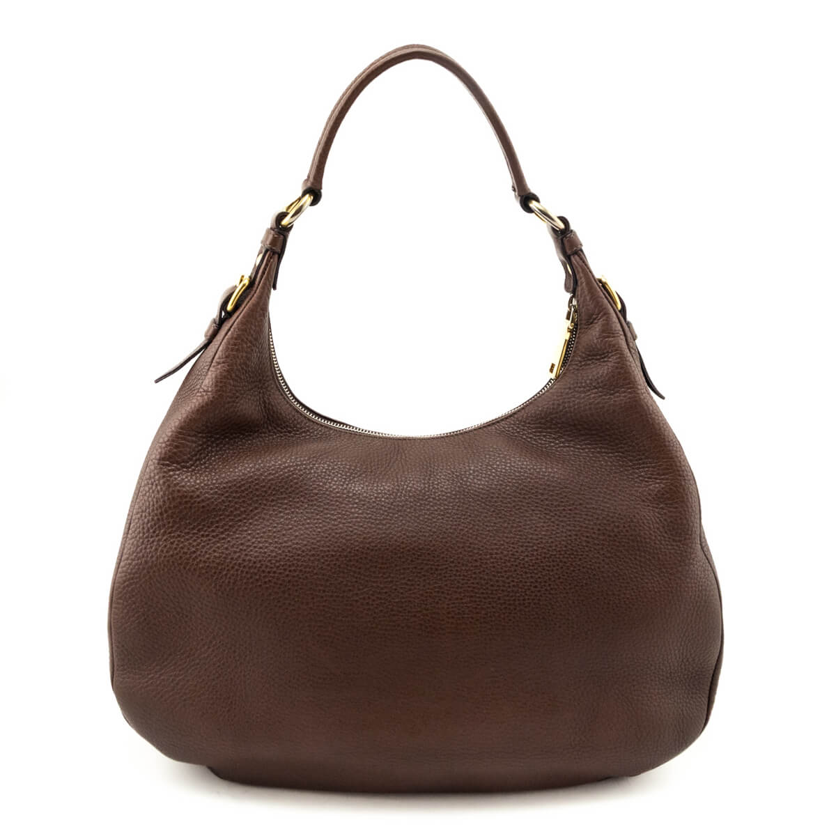 Prada Brown Vitello Daino Hobo - Love that Bag etc - Preowned Authentic Designer Handbags & Preloved Fashions
