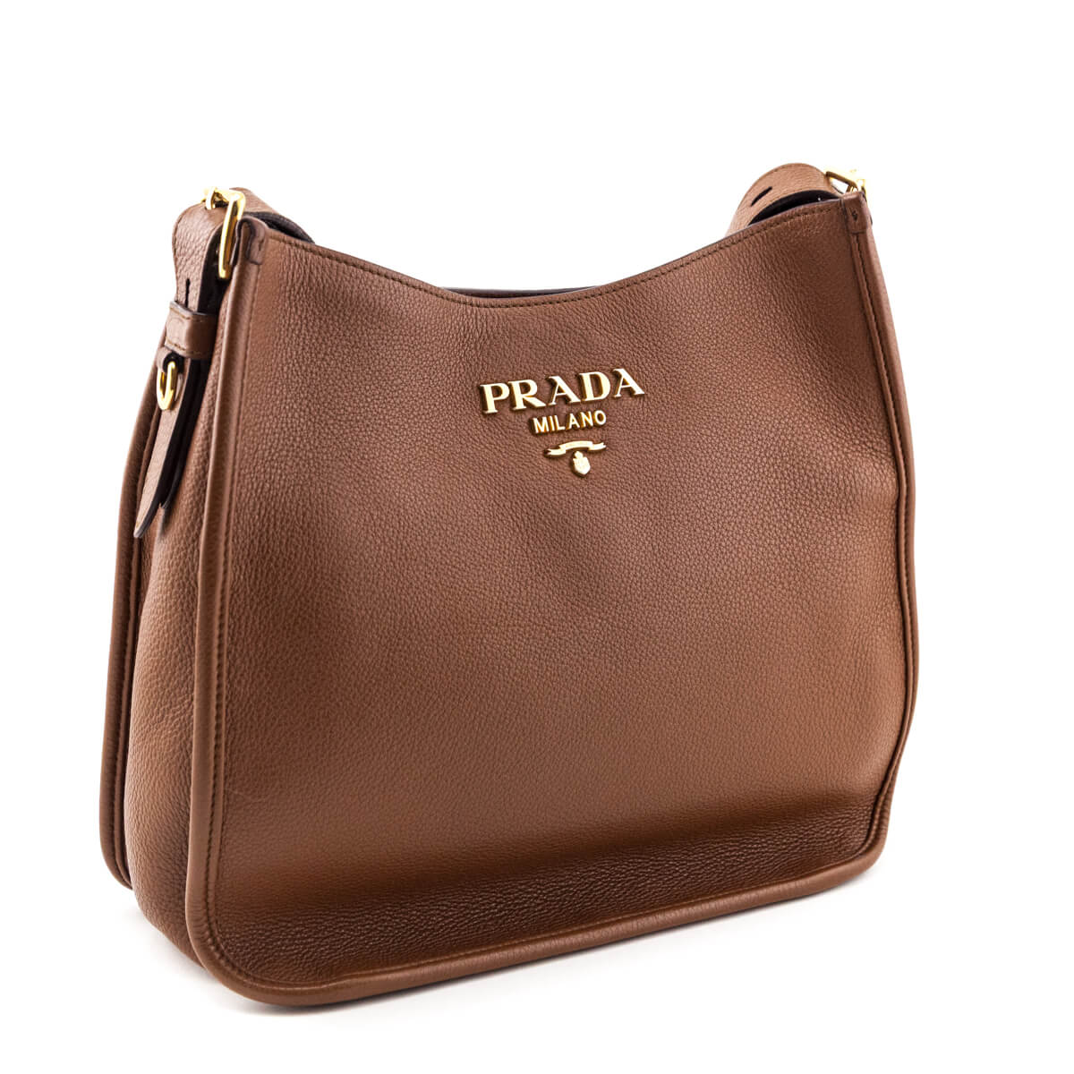 Prada Caramel Vitello Daino Soft Hobo Bag - Love that Bag etc - Preowned Authentic Designer Handbags & Preloved Fashions