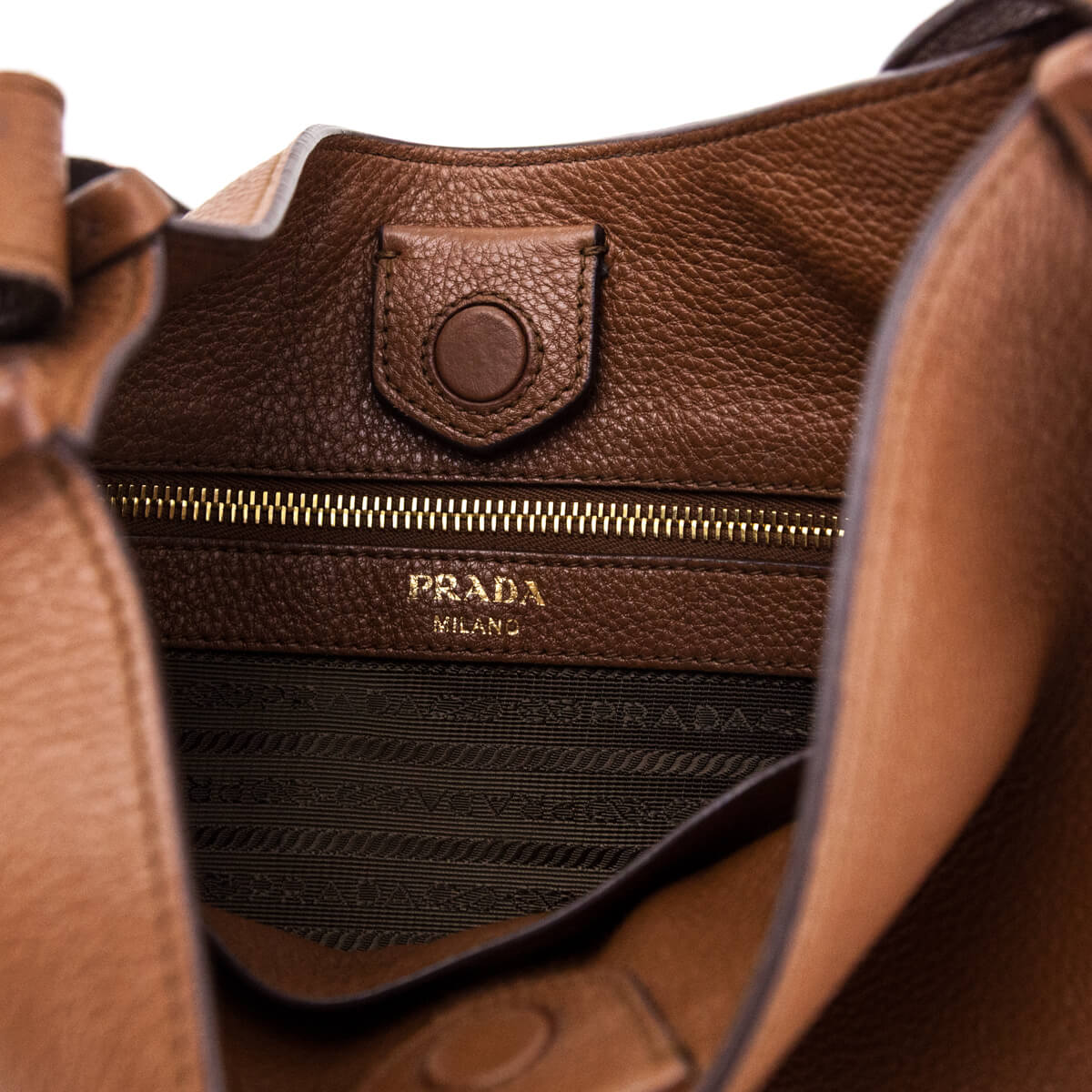 Prada Caramel Vitello Daino Soft Hobo Bag - Love that Bag etc - Preowned Authentic Designer Handbags & Preloved Fashions