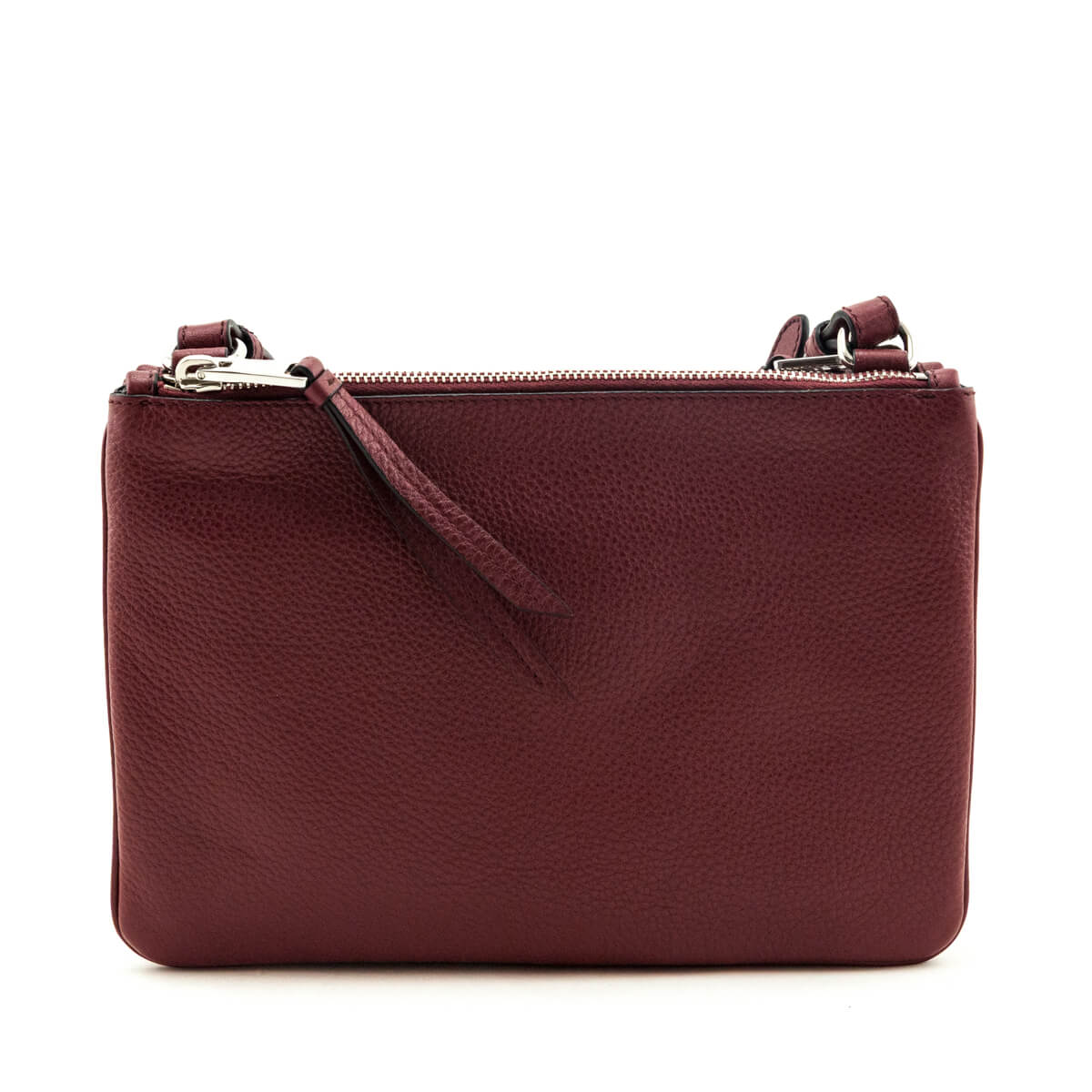 Prada Cerise Vitello Phenix Double Zip Crossbody Bag - Love that Bag etc - Preowned Authentic Designer Handbags & Preloved Fashions