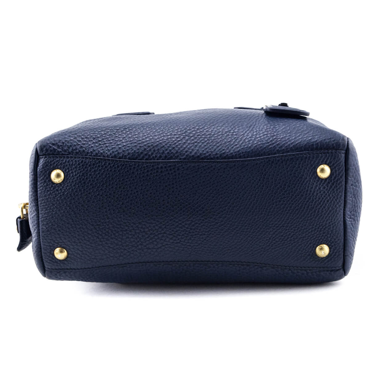 Blue Prada Vitello Daino Bauletto Shoulder Bag – Designer Revival