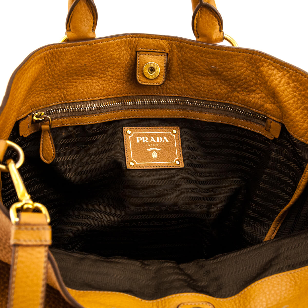 Prada Tan Vitello Phenix Leather Tote - Love that Bag etc - Preowned Authentic Designer Handbags & Preloved Fashions