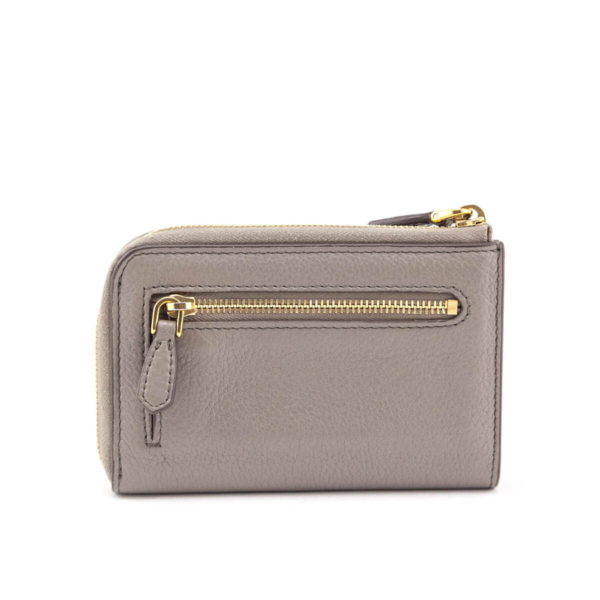 Prada Taupe Zip Around Keychain Wallet - Love that Bag etc - Preowned Authentic Designer Handbags & Preloved Fashions