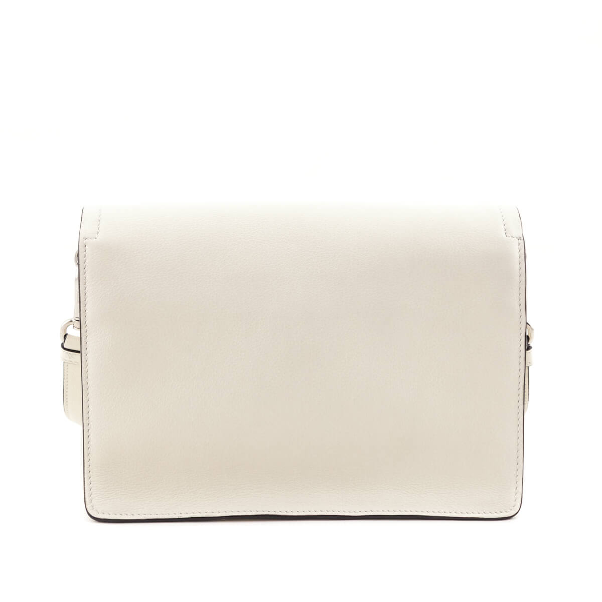 Prada White Glace Calf Logo Full Flap Crossbody Bag - Love that Bag etc - Preowned Authentic Designer Handbags & Preloved Fashions