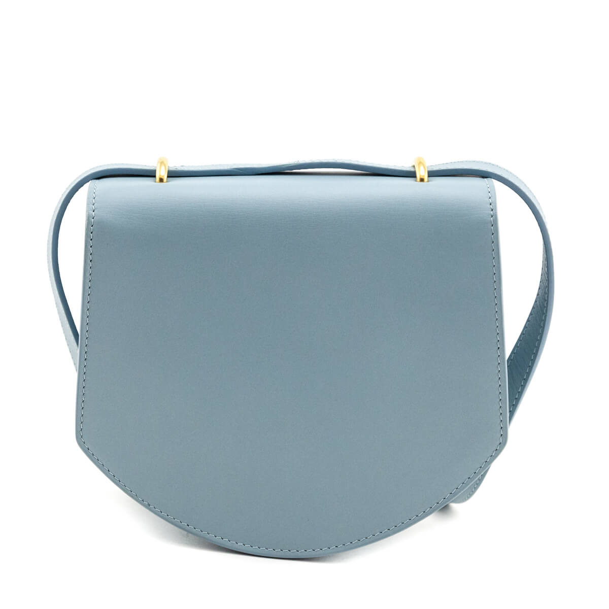 Proenza Schouler Blue Stone Smooth Calfskin Mini Round Dia Bag - Love that Bag etc - Preowned Authentic Designer Handbags & Preloved Fashions