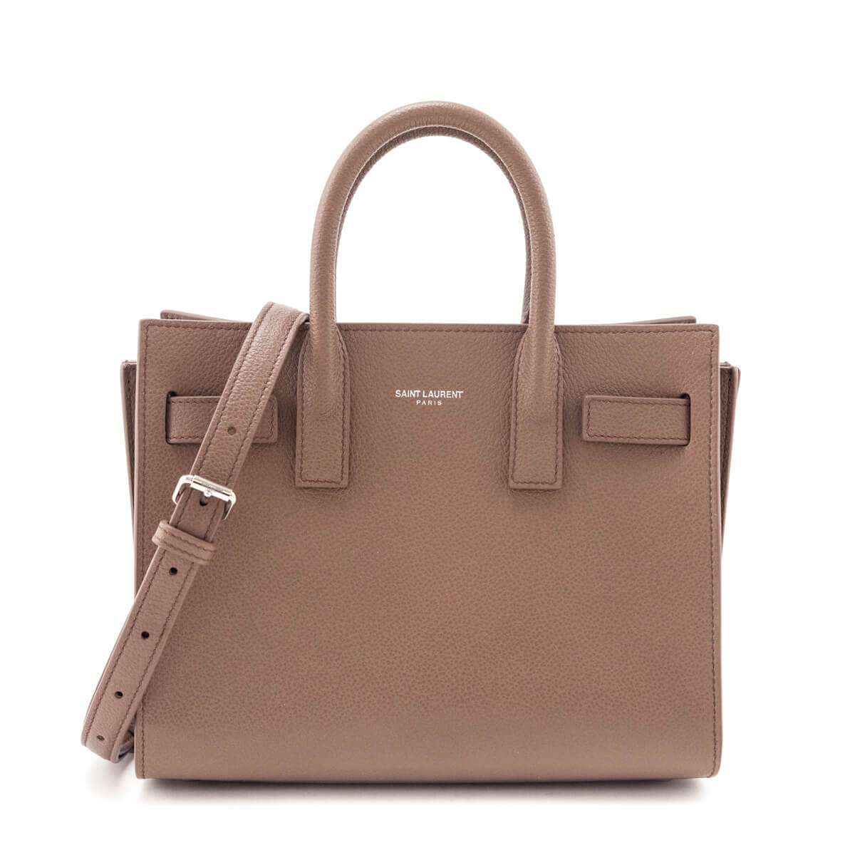 Saint Laurent Beige Grained Calfskin Nano Sac De Jour - Love that Bag etc - Preowned Authentic Designer Handbags & Preloved Fashions