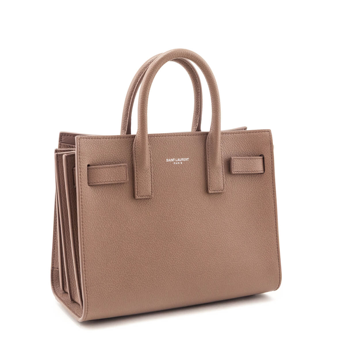 Saint Laurent Beige Grained Calfskin Nano Sac De Jour - Love that Bag etc - Preowned Authentic Designer Handbags & Preloved Fashions