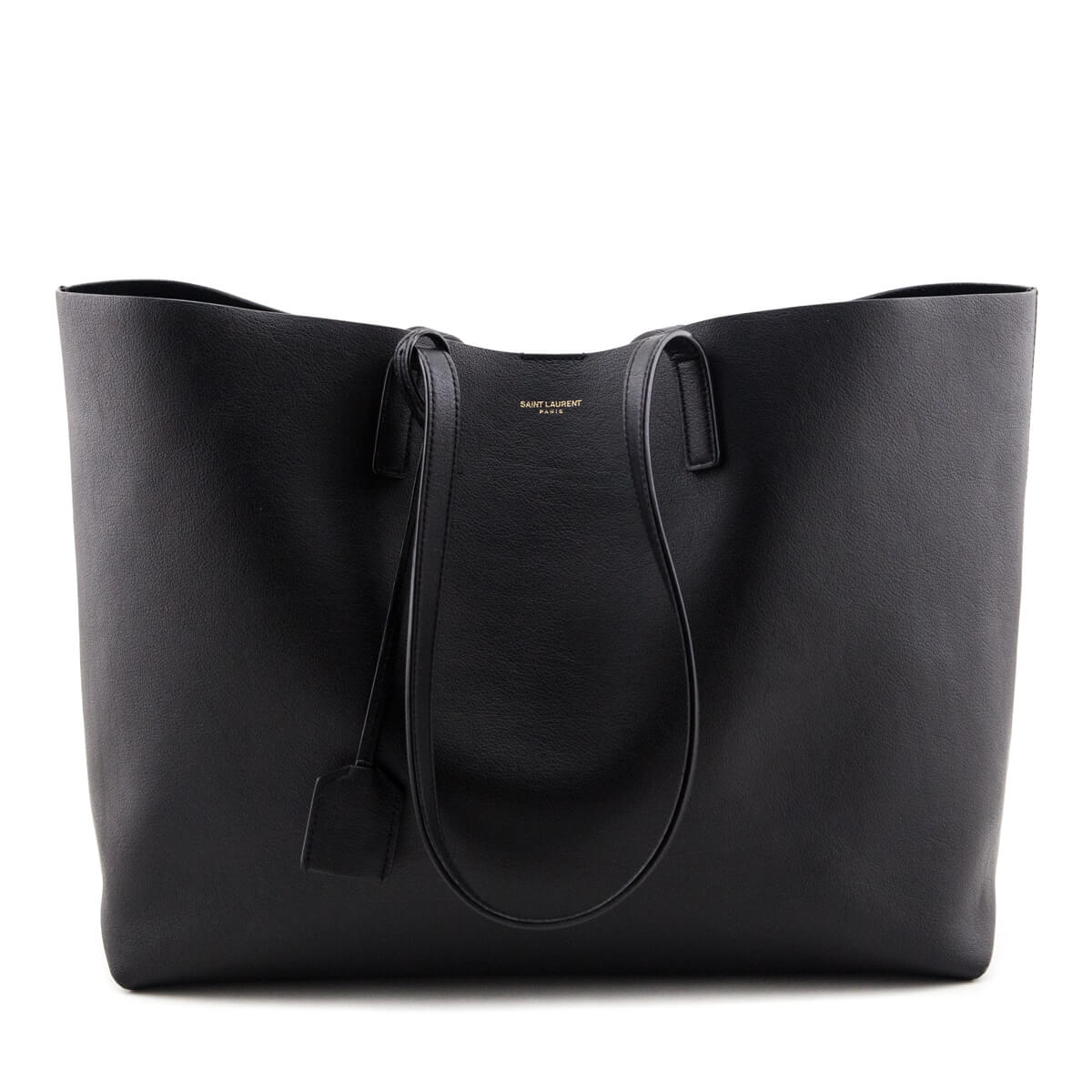 Saint Laurent Black Calfskin Large Shopping Tote - Love that Bag etc - Preowned Authentic Designer Handbags & Preloved Fashions