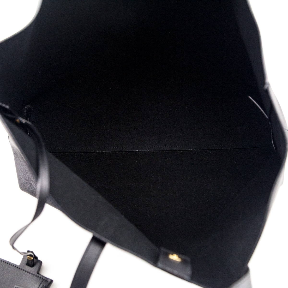 Saint Laurent Black Calfskin Large Shopping Tote E/W
