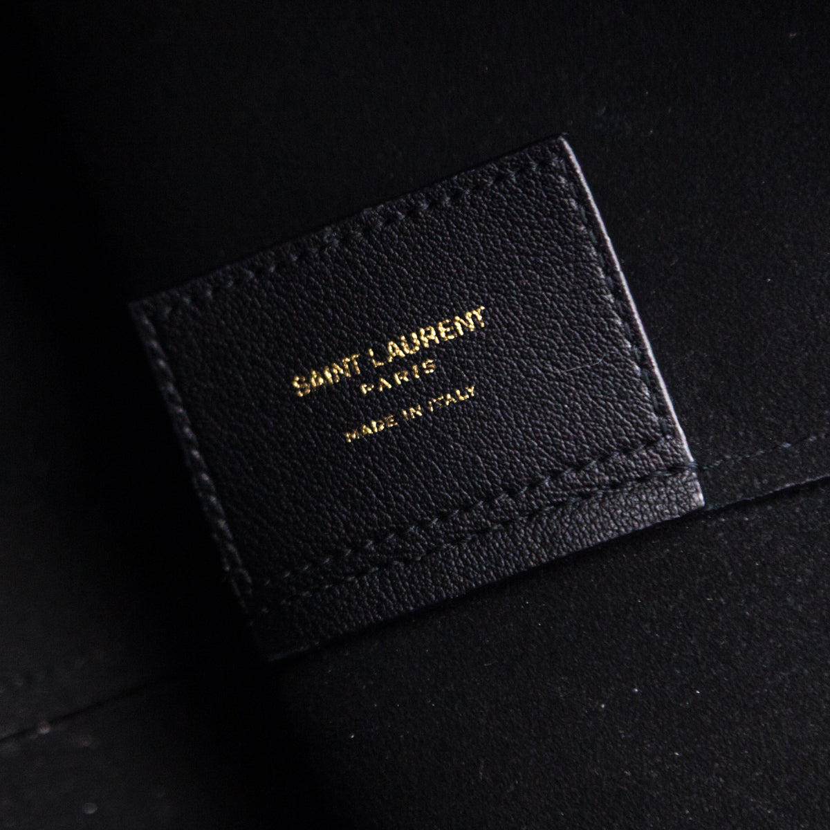 Saint Laurent Black Calfskin Large Shopping Tote E/W