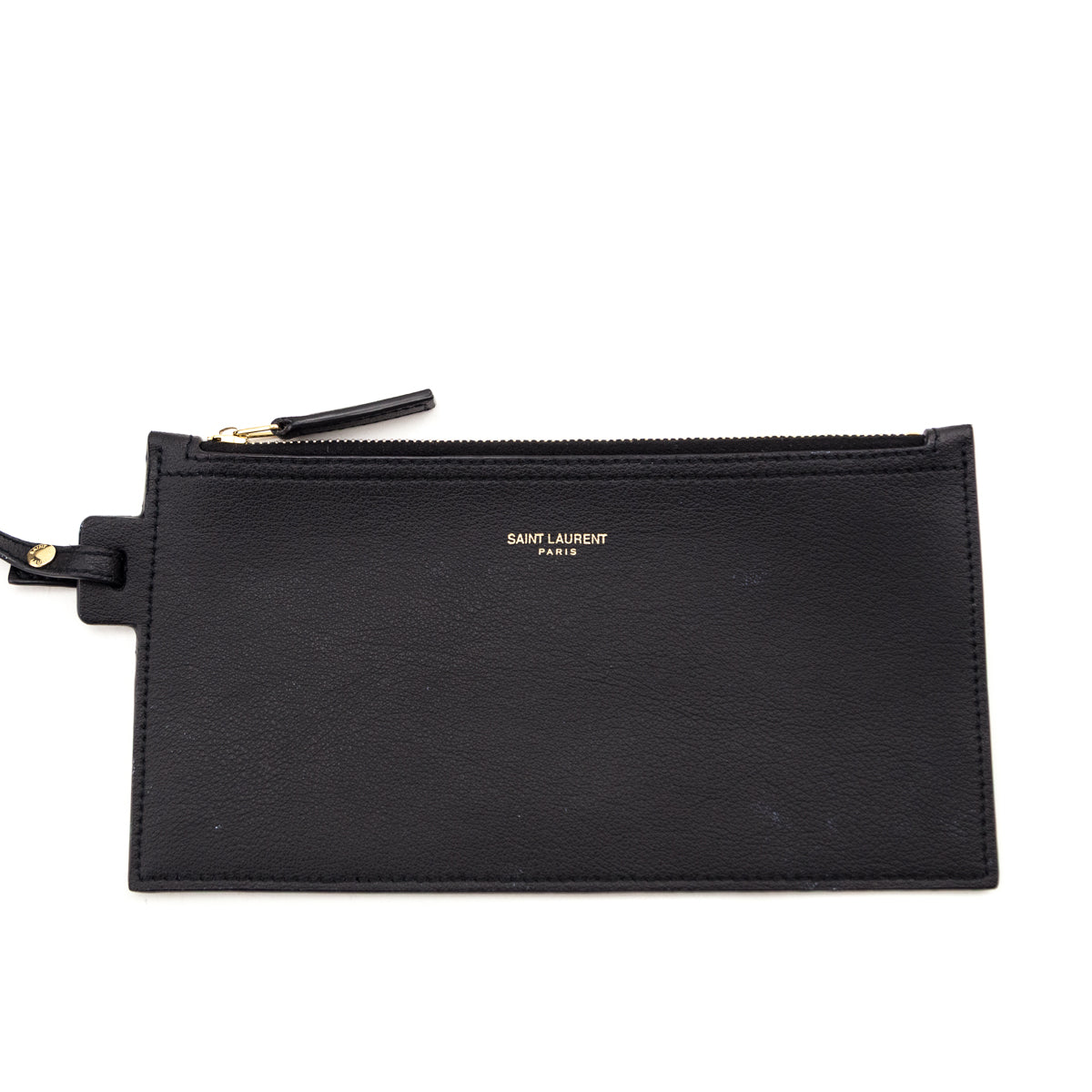 Saint Laurent Black Calfskin Large Shopping Tote E/W