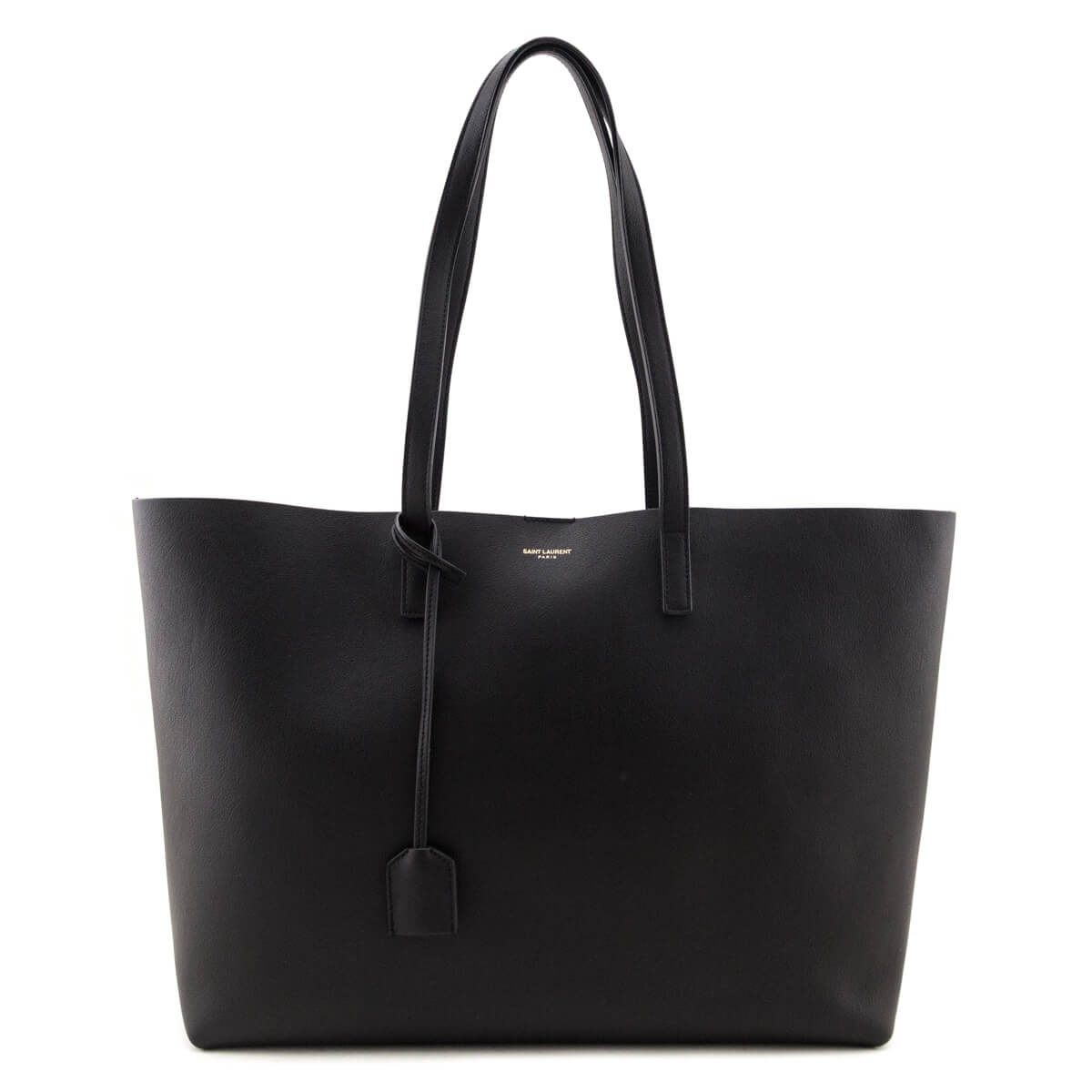 Saint Laurent Black Calfskin Large Shopping Tote E/W - Love that Bag etc - Preowned Authentic Designer Handbags & Preloved Fashions