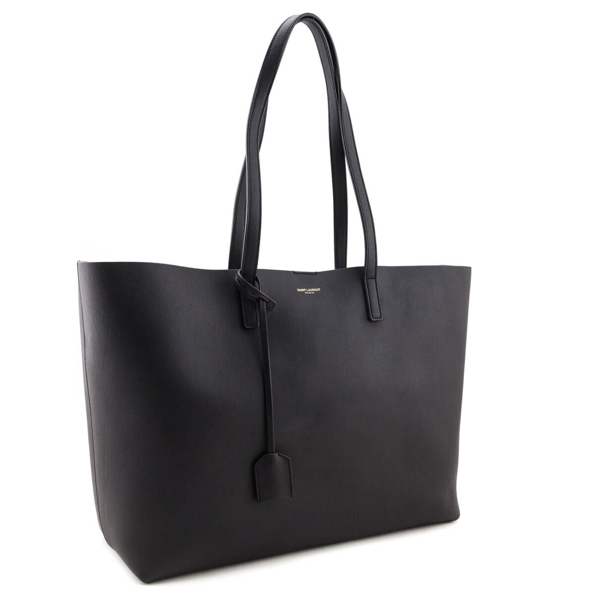 Saint Laurent Black Calfskin Large Shopping Tote E/W - Love that Bag etc - Preowned Authentic Designer Handbags & Preloved Fashions