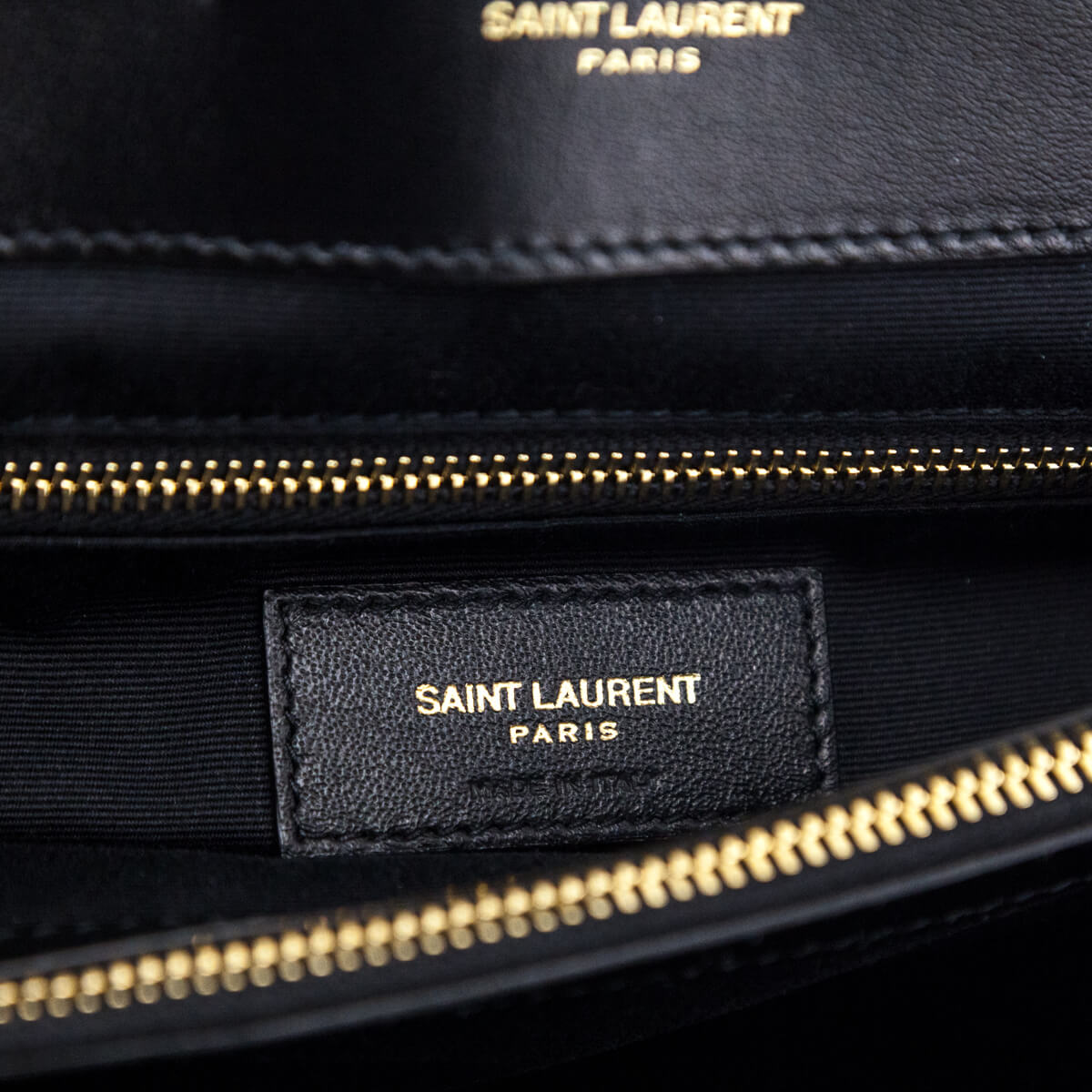 Saint Laurent Black Calfskin Matelasse Large Loulou Monogram Chain Satchel - Love that Bag etc - Preowned Authentic Designer Handbags & Preloved Fashions