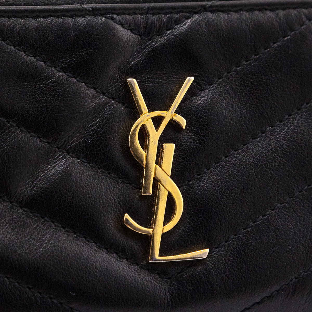 Saint Laurent Black Calfskin Matelasse Monogram Key Pouch - Love that Bag etc - Preowned Authentic Designer Handbags & Preloved Fashions