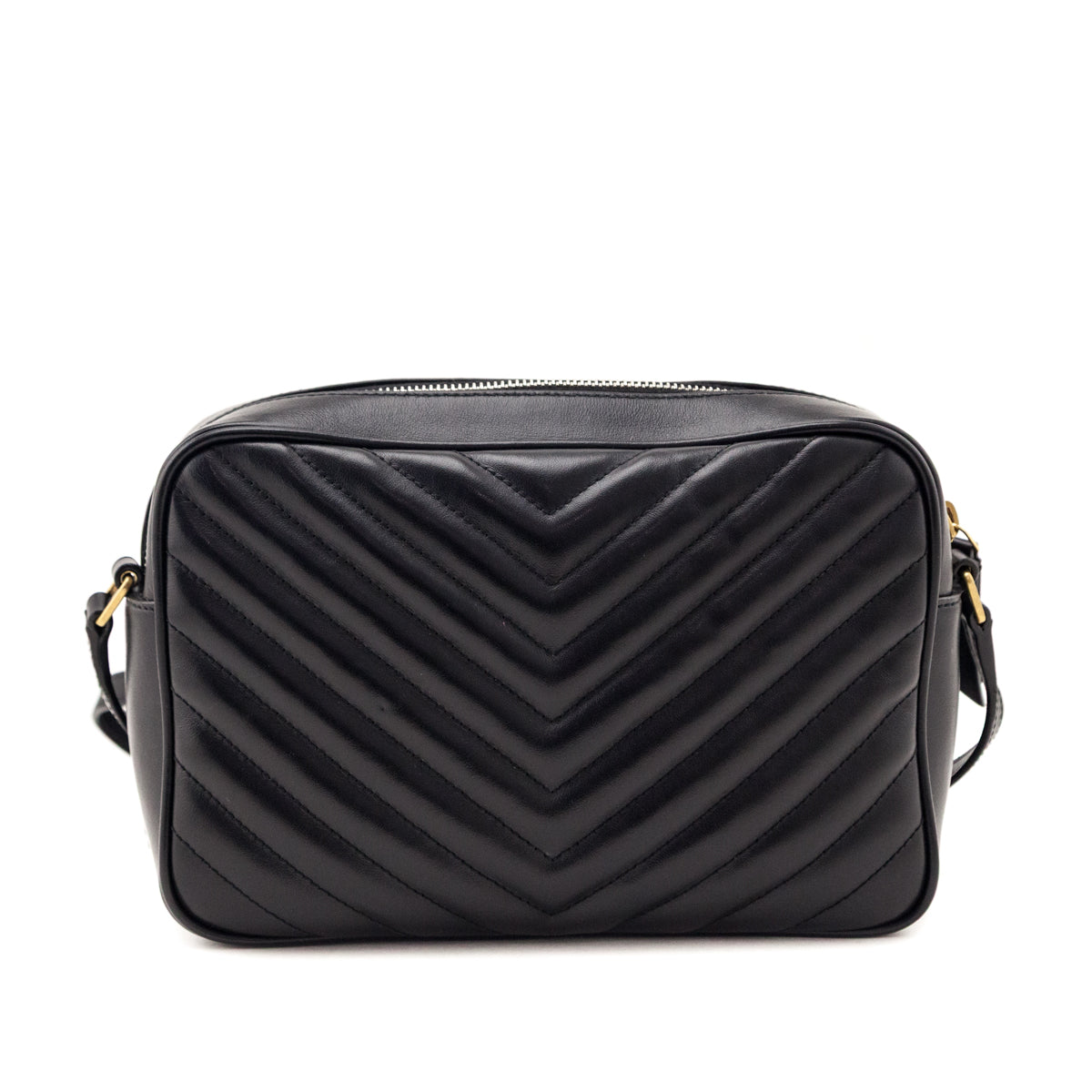 Saint Laurent Black Calfskin Matelasse Monogram Lou Camera Bag - Love that Bag etc - Preowned Authentic Designer Handbags & Preloved Fashions