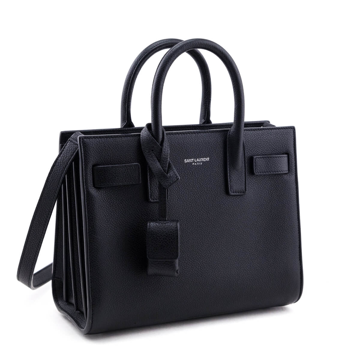 Saint Laurent Black Calfskin Nano Sac De Jour Bag - Love that Bag etc - Preowned Authentic Designer Handbags & Preloved Fashions