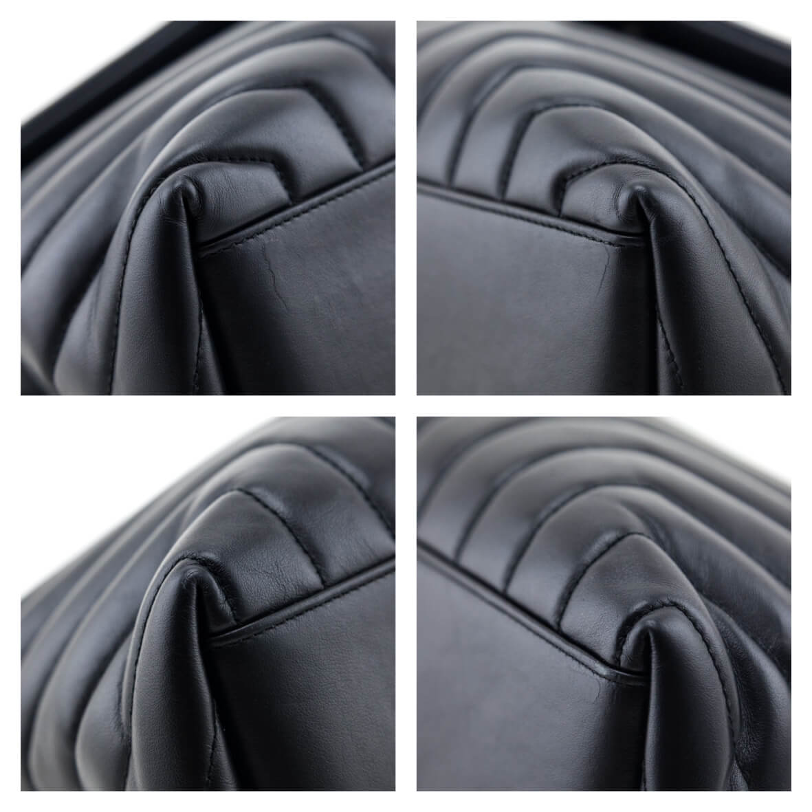 Saint Laurent Black Calfskin Y Quilted Monogram Medium Loulou Chain Satchel