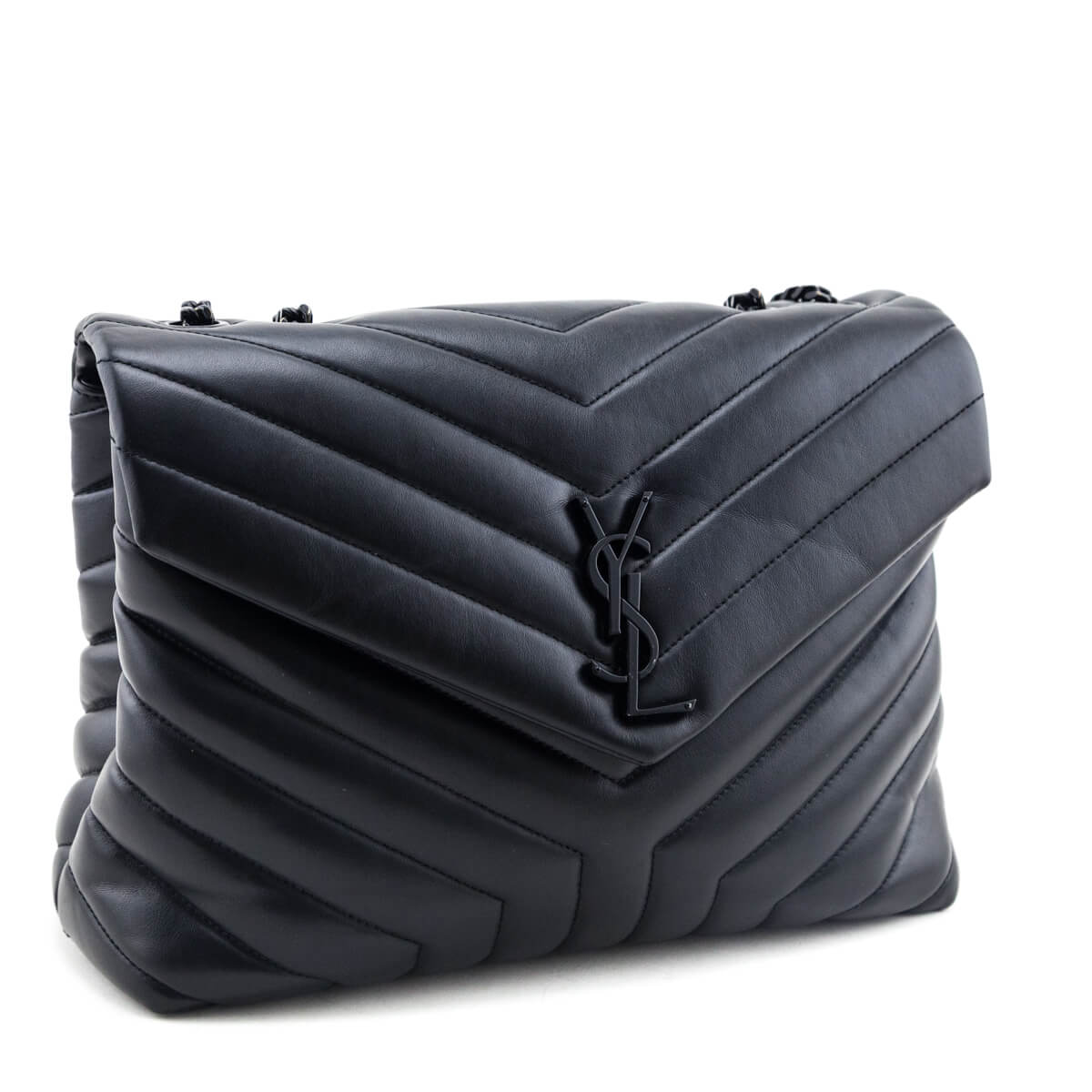 SaintLaurentBlackCalfskinYQuiltedMonogramMediumLoulouChainSatchelL5602-2.jpg