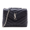 Saint Laurent Black Calfskin Y Quilted Monogram Small Loulou Chain Satchel - Love that Bag etc - Preowned Authentic Designer Handbags & Preloved Fashions