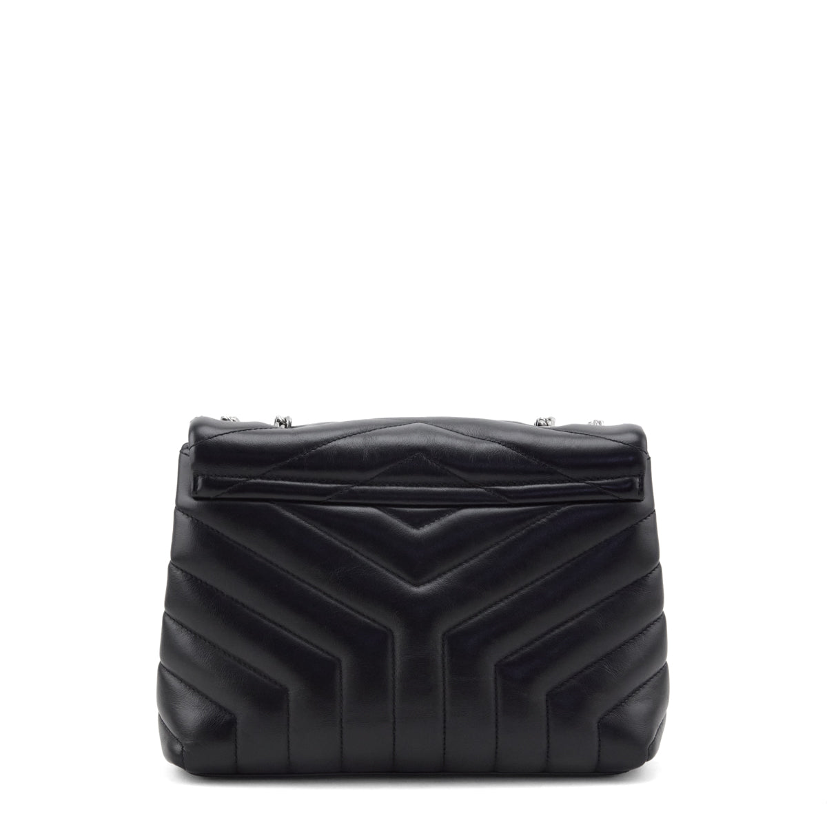 Saint Laurent Black Calfskin Y Quilted Monogram Small Loulou Chain Satchel - Love that Bag etc - Preowned Authentic Designer Handbags & Preloved Fashions