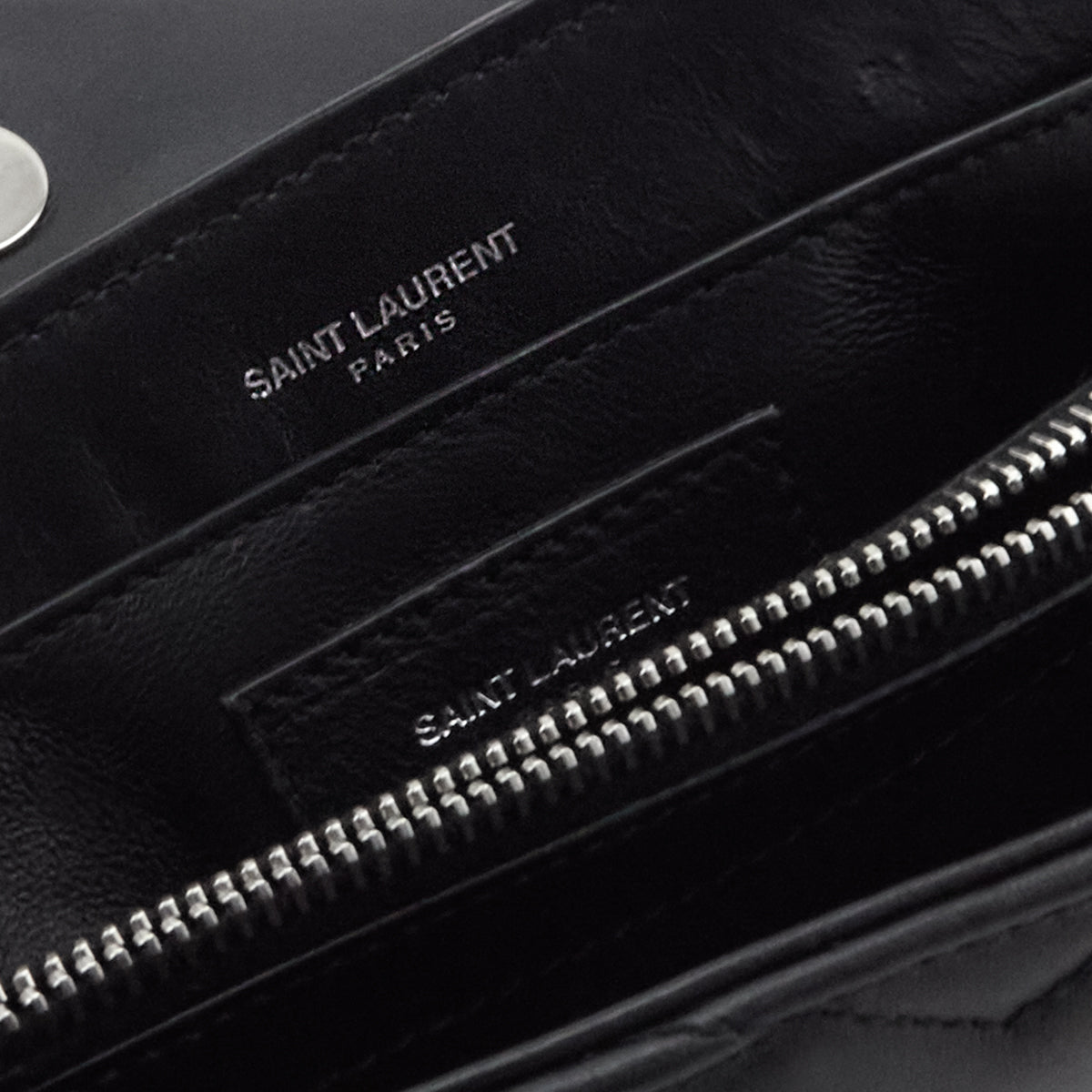 Saint Laurent Black Calfskin Y Quilted Monogram Small Loulou Chain Satchel - Love that Bag etc - Preowned Authentic Designer Handbags & Preloved Fashions