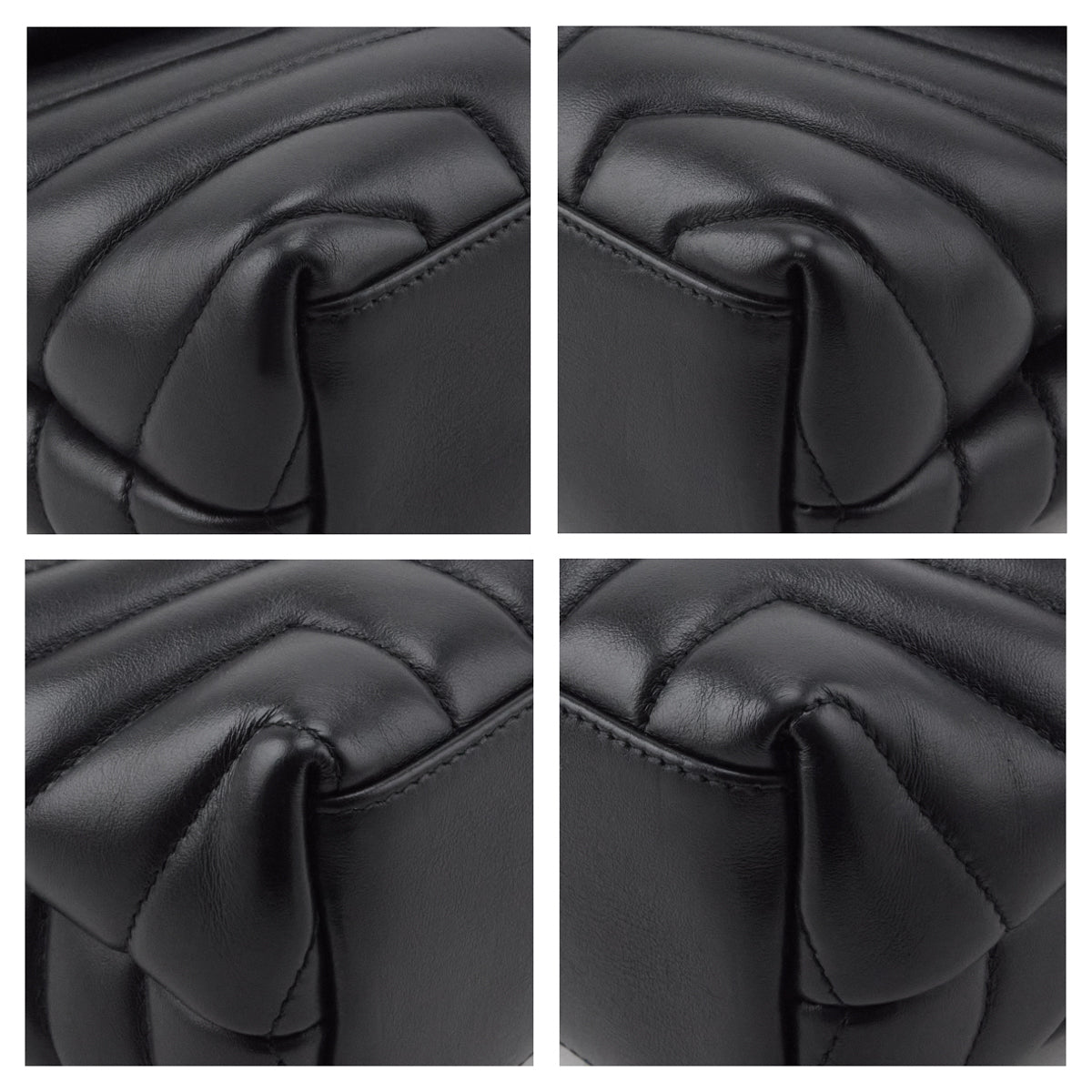 Saint Laurent Black Calfskin Y Quilted Monogram Small Loulou Chain Satchel - Love that Bag etc - Preowned Authentic Designer Handbags & Preloved Fashions
